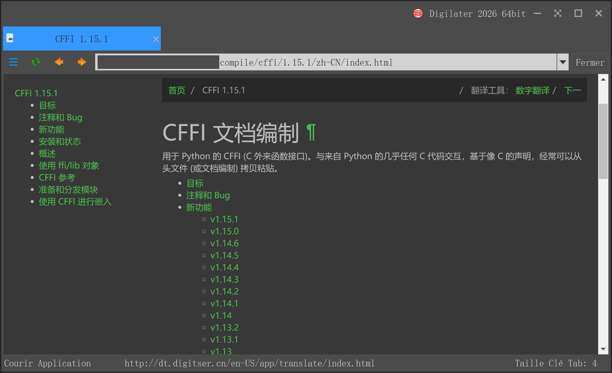 CFFI 文档编制